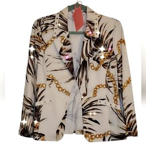 St. John Sport women's resort tropical blazer sport coat, size small